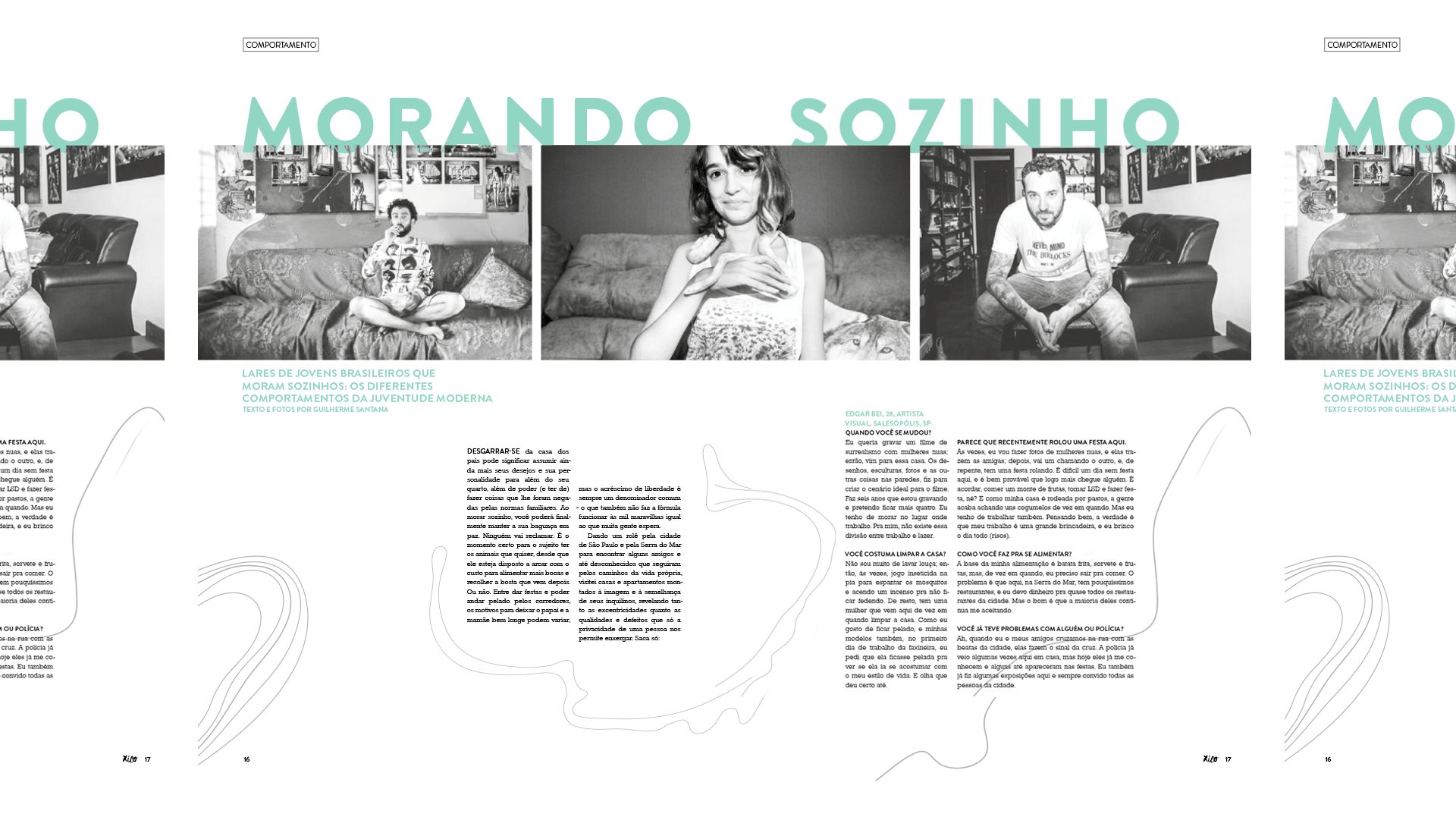 Capa ou spread da Revista Xico, com paleta vibrante